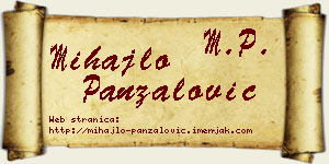 Mihajlo Panzalović vizit kartica